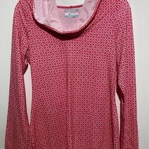 Columbia Women's Red White Omni-Wick Advanced Evaporation Hoodie Size Small